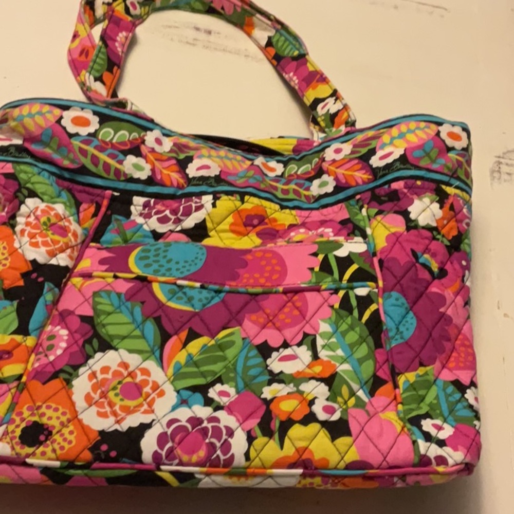 Vera Bradley Vibrant Floral Quilted Tote Bag